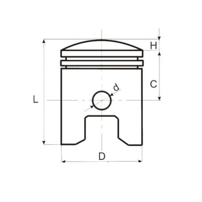Kit piston ATV Bahan 250cc (69 mm)