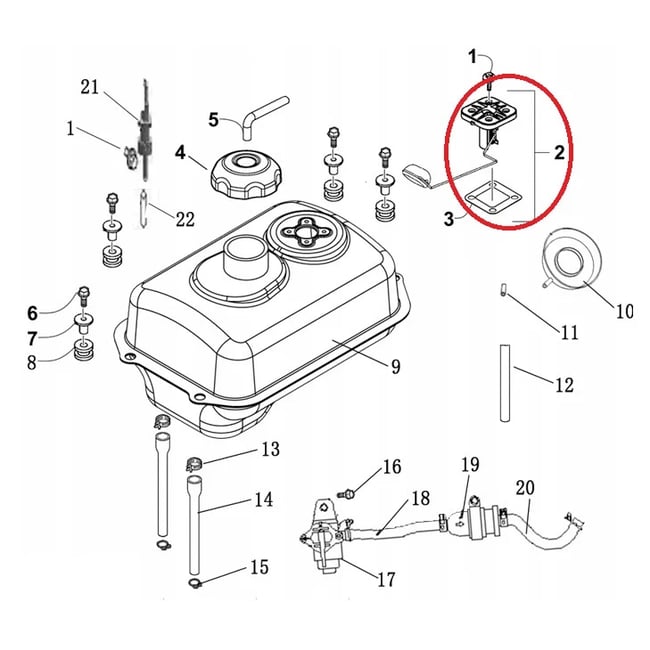 Litometru benzina ATV Linhai 300cc