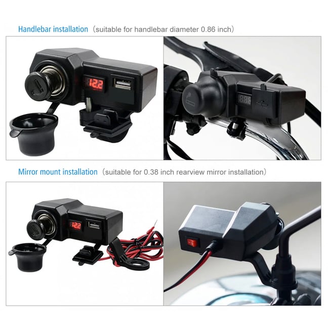 Priza alimentare Moto / Atv 12V + USB 5V