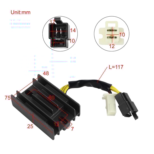 Releu incarcare / regulator tensiune ATV Arctic Cat 250-300cc (1998-2003) Suzuki GN 125, GZ 250 (1982-2010)