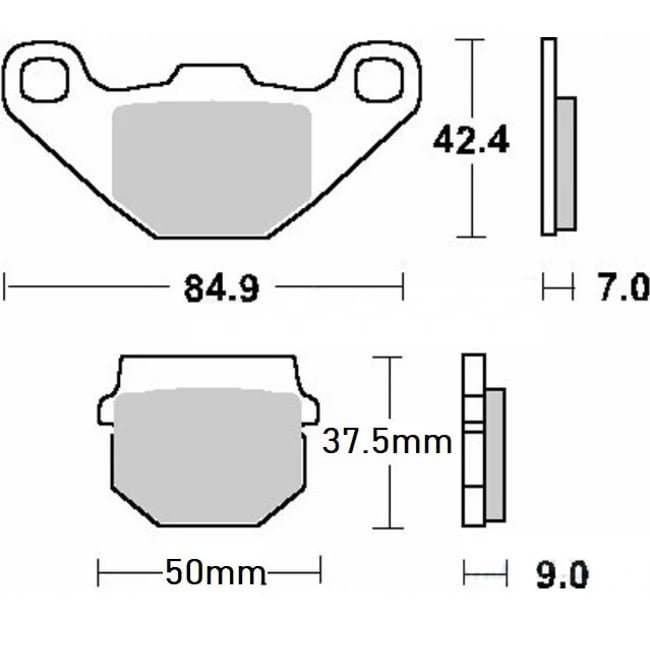 Placute frana ATV CF Moto 500cc (Cal II)