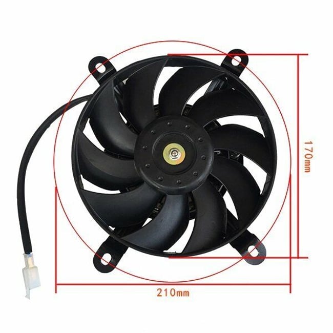 Ventilator racire radiator ATV Bashan 200-250cc 2 prinderi
