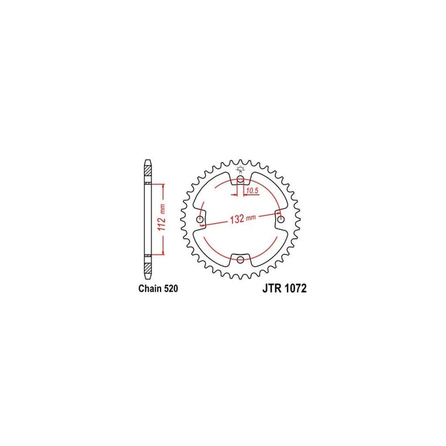 Pinion transmisie spate ATV / Motociclete, pas lant 520, 38 dinti
