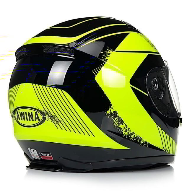 Casca moto full face Awina TN0700B-F1, negru / galben