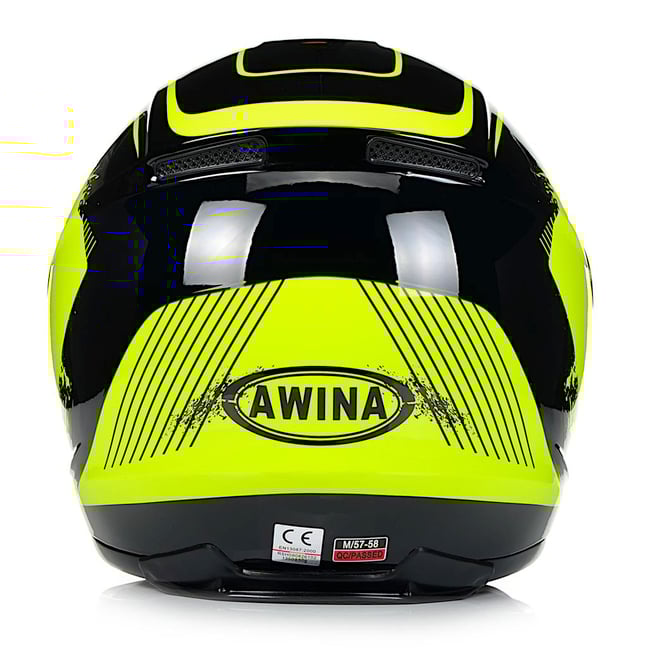 Casca moto full face Awina TN0700B-F1, negru / galben