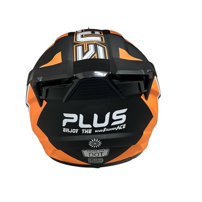 Casca cross Atv, Enduro FGN PLUS, culoare negru/portacaliu, marimea L (59-60)