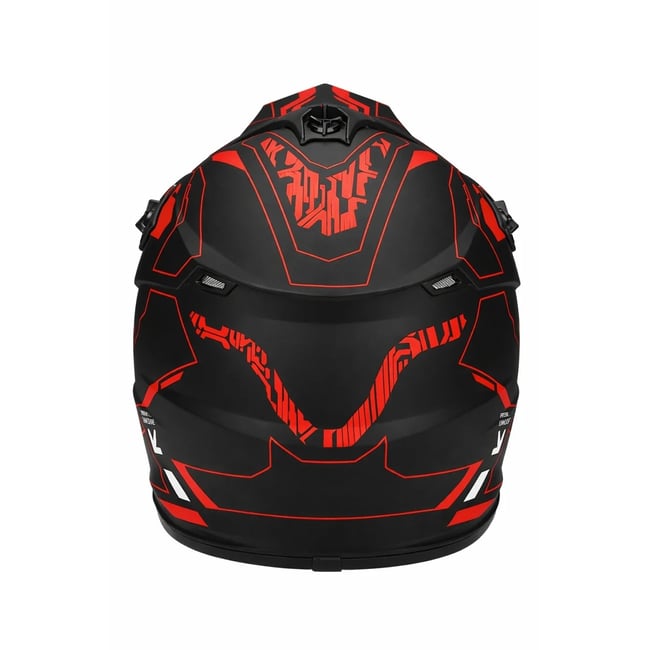 Casca cross Atv, Enduro SNON, culoare negru/rosu, marimea XL (61-62)