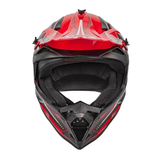 Casca cross Atv, Enduro FGN PLUS, culoare rosu/negru, marimea M (57-58)