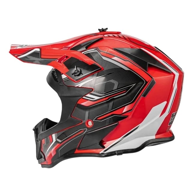 Casca cross Atv, Enduro FGN PLUS, culoare rosu/negru, marimea M (57-58)