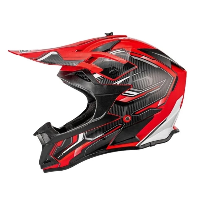 Casca cross Atv, Enduro FGN PLUS, culoare rosu/negru, marimea M (57-58)