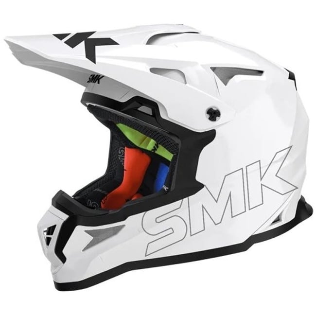 Casca cross Atv, Enduro SMK ALLTERRA, culoare alb, marimea M (57-58)