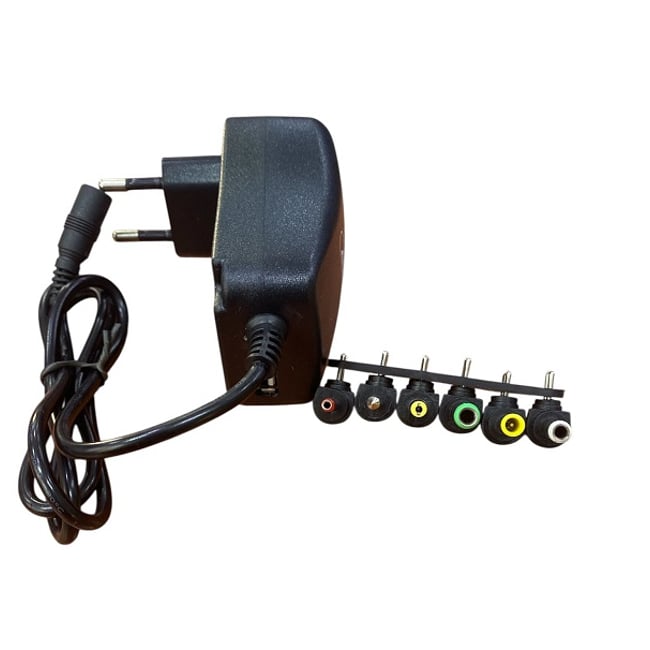 Incarcator universal cu tensiune variabila 45W, USB, Cu 6 conectori de tip 3V / 4.5V / 5V / 6V / 7.5V / 9V / 12V, negru