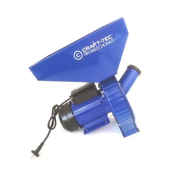 Moara electrica pentru cereale si stiuleti, cuva mare Craft-Tec, 3800 W, 3000 rpm, 300 kg/h