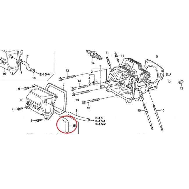 Furtun epurator Honda Gx 160, 200