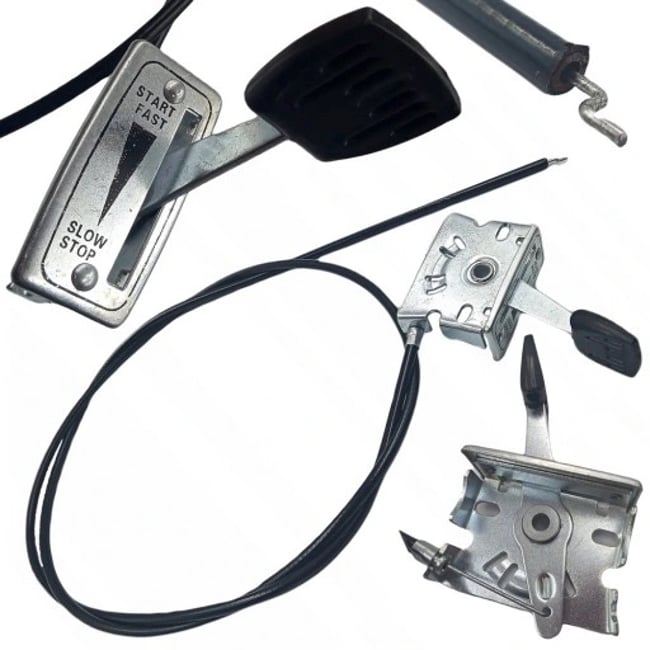 Cablu acceleratie + maneta motor universal 150 cm, compatibil cu motocoase, motocultoare, masini de tuns gazonul