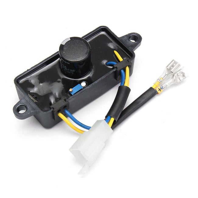 Regulator tensiune AVR Generator 2.5KW (250V 220uF) dreptunghi, carcasa din plastic, 2 fire + mufa 4 pini