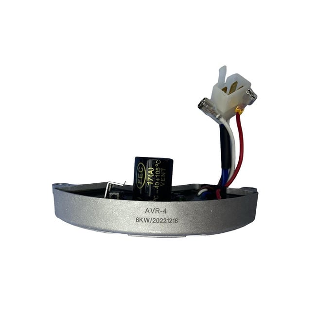 Regulator tensiune AVR Generator 6 KW (250V 470uF) semiluna, carcasa din metal, 2 fire si mufa 4 pini