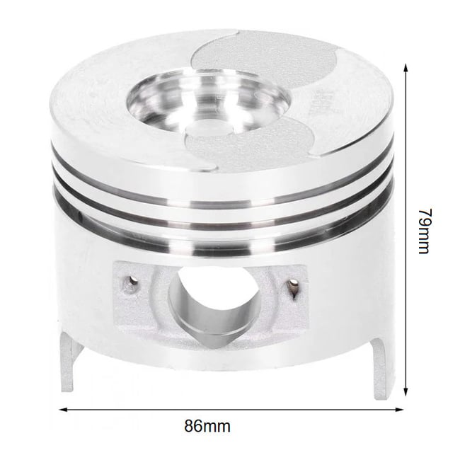 Kit piston pentru generatoare / motopompe / motocultoare Diesel Yanmar, Kipor Ø 86 mm (10 CP)