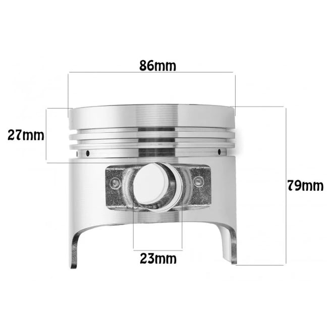 Kit piston pentru generatoare / motopompe / motocultoare Diesel Yanmar, Kipor Ø 86 mm (10 CP)