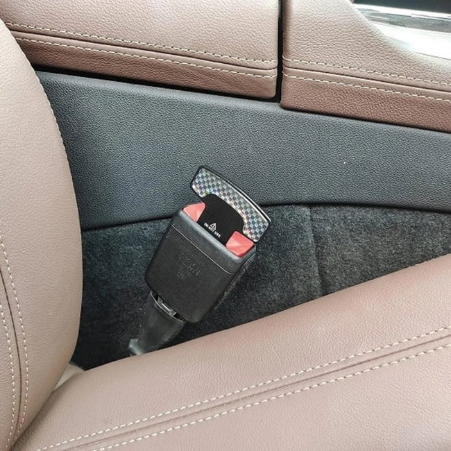 Set 2 cleme centura falsa auto, anulator senzor centura de siguranta, carbon