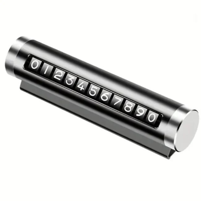 Suport Numar Telefon Bord, Parcare Temporara, Negru Print