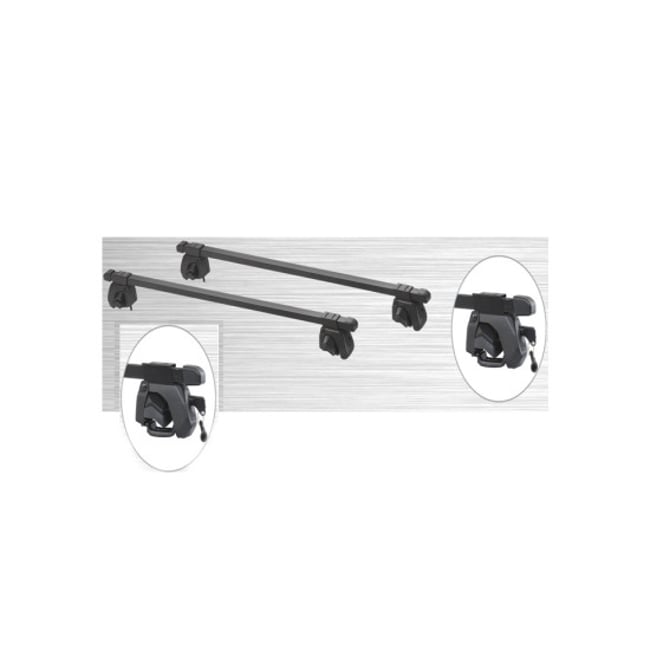 Set 2 bare transversale metalice pentru portbagaj cu cheie, lungime ajustabila pana la 120cm