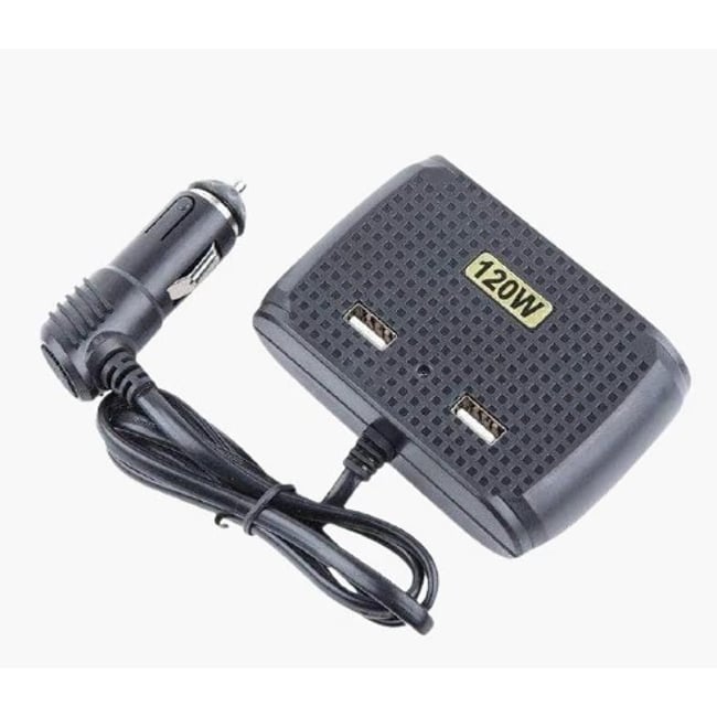 Priza auto cu 5 iesiri TIPLA 120W 2 x usb