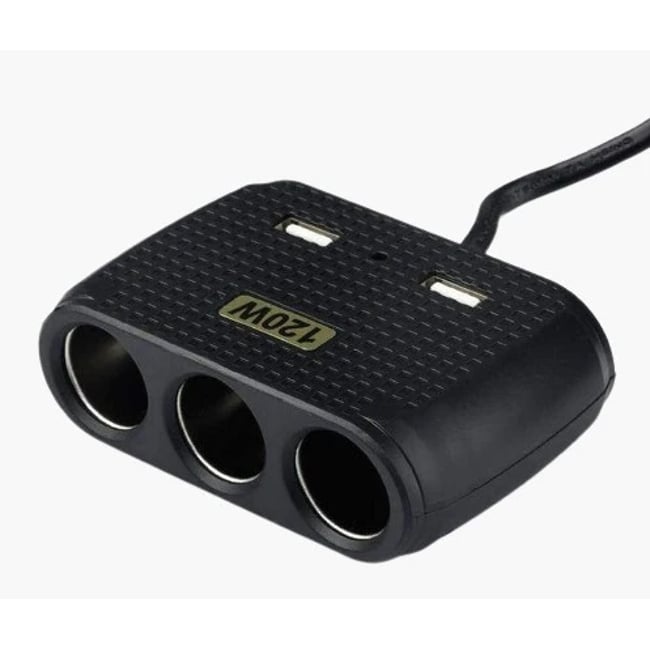 Priza auto cu 5 iesiri TIPLA 120W 2 x usb