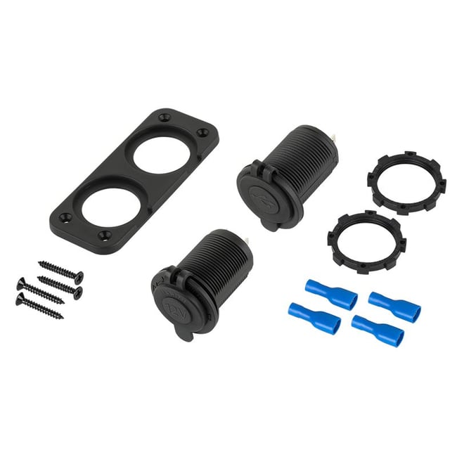 Mufa montaj bricheta auto, 2x port USB, 1x bricheta 12v