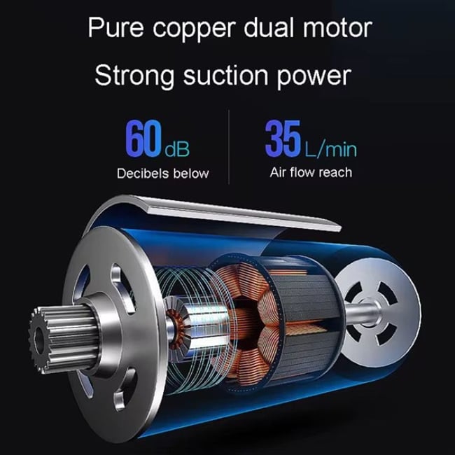 Aspirator auto multifunctional, Portabil, Fara Fir, 3in1 120W, 60db, accesorii incluse, functie suflare