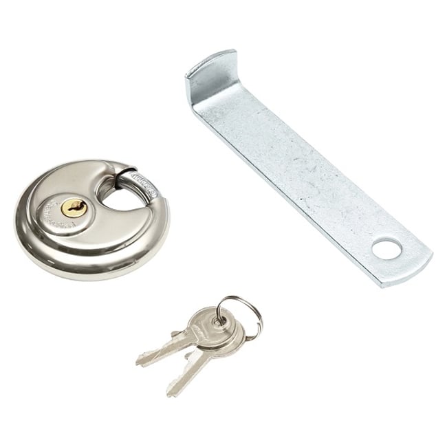 Antifurt metalic inoxidabil cu doua chei, 110x110x217mm pentru cupla remorcare