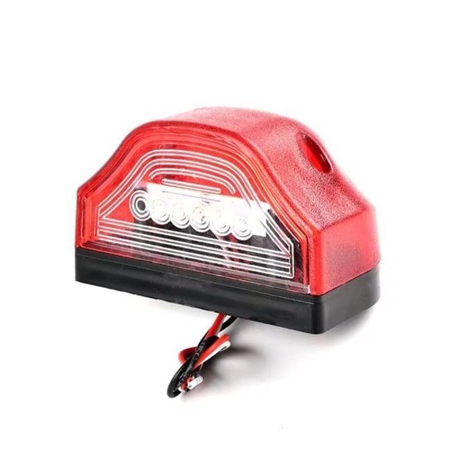 Set 2 lampi pentru numar inmatriculare, remorca / trailer / platforma, LED NEON, tensiune 12-24V, alb-rosu