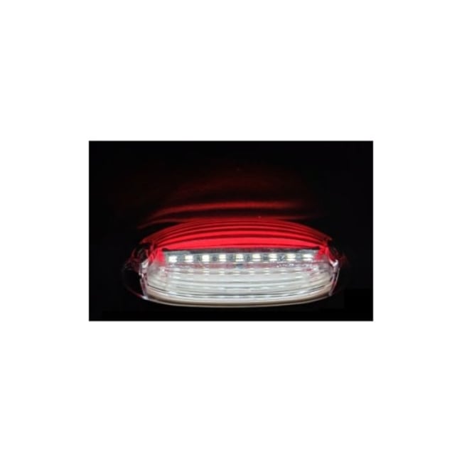 Lampa pentru numar inmatriculare, LED 12-24V, lumina, alba / rosie