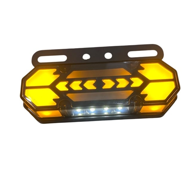 Lampa LED cu lumina continua sau stroboscopica galbena + lumina alba, tensiune 12V-24V