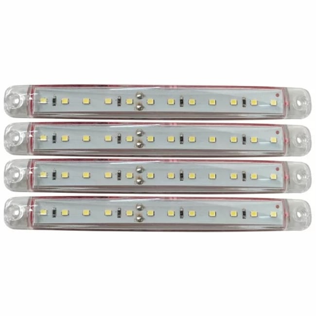 Lampa Gabarit cu 12 LED-uri 12/24V Set 4buc, lumina alba