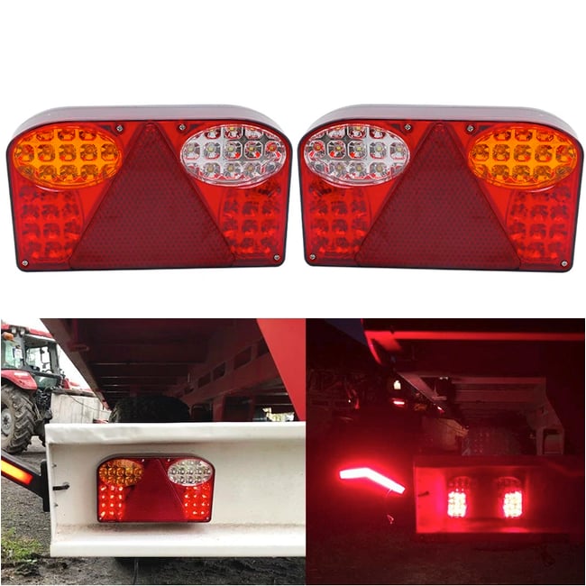 Set 2 lampi stop remorca led cu 5 functii, 12-24 V, TCT-2091