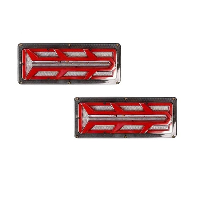 Set 2 lampi spate camion/remorca cu led, 24V, IP67, 5 functii, 330x140mm