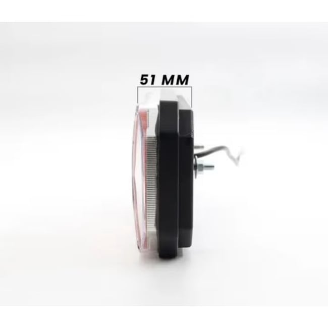 Lampă LED pentru camion, trailer sau platformă, 12-24V, 352mm x 132.5mm, cu semnalizare dinamică, stop, poziție, marșarier și ceață