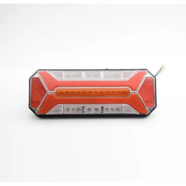 Lampă LED pentru camion, trailer sau platformă, 12-24V, 352mm x 132.5mm, cu semnalizare dinamică, stop, poziție, marșarier și ceață