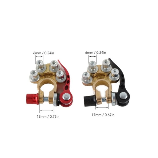 Set 2 borne profesionale cu 4 terminale si clema cuplare rapida