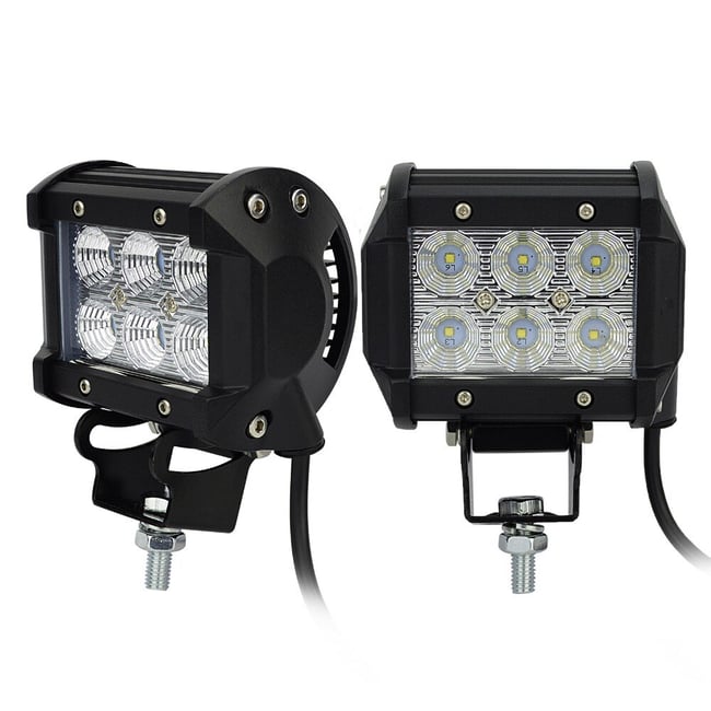 Proiector LED Auto Offroad 6 LEDuri 18W 12V - 24V DreptunghiularV