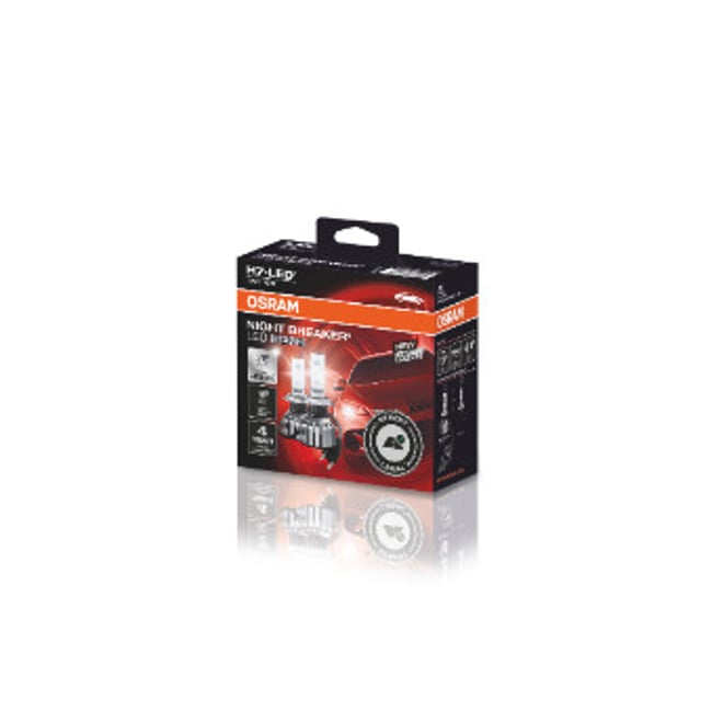 Set 2 becuri H7 led night breaker gen2 osram, omologate rar, 6000k, alb-rece, + 230%, 16W, 12v