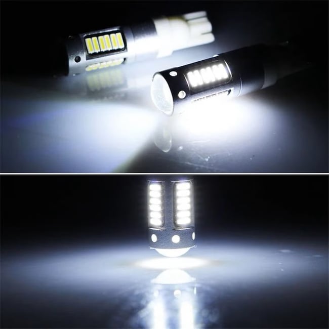 Bec LED Auto, PW24W, 30 SMD, 4014, 12-24V, CANBUS, 600lm, Lumina Alba