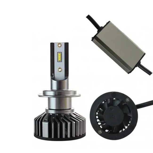 Set 2 becuri auto, led H7, CANBUS, F2, 10000 LM, 12V-24 V, 80 W, 6000 K
