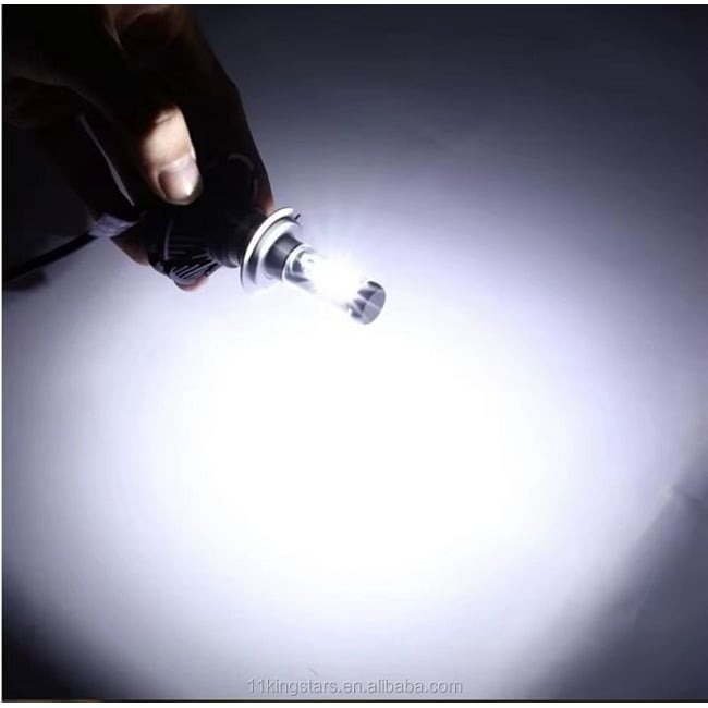 Set 2 becuri auto, LED H11, putere 50W, zes chip, temperatura 6000K, 6000lm, 12V, IP67, lumina alba