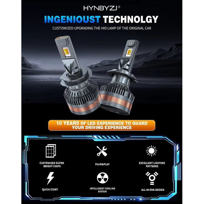 Set 2 becuri auto, Led H7 cu ventilator, 200w, 20000lm, canbus, premium, 9-32v, telecomanda ajustare lumina 6000k, 4300k, 3000k, flash, IP68