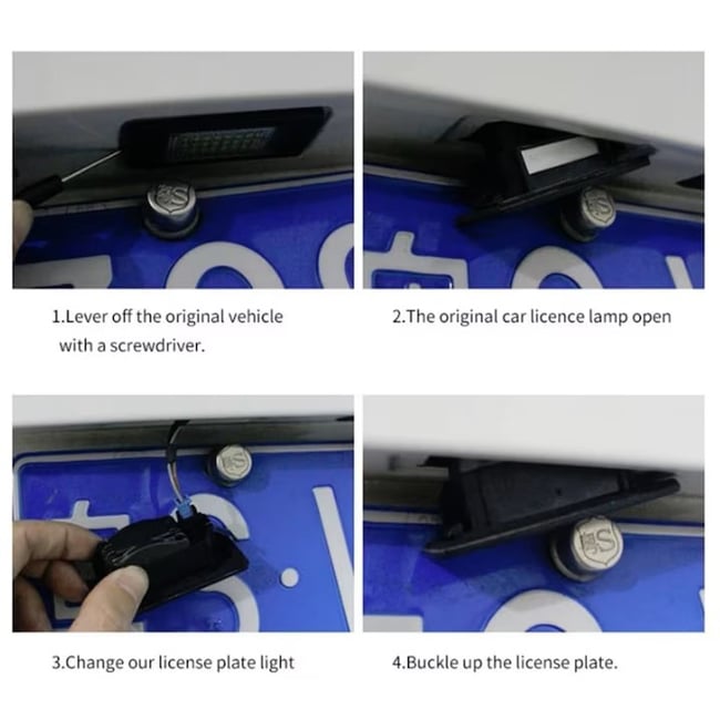 Set 2 lampi numar led canbus fara eroare VW golf 4 / 5 / 6 /, eos, passat sedan, passat cc, polo, phaeton, scirocco