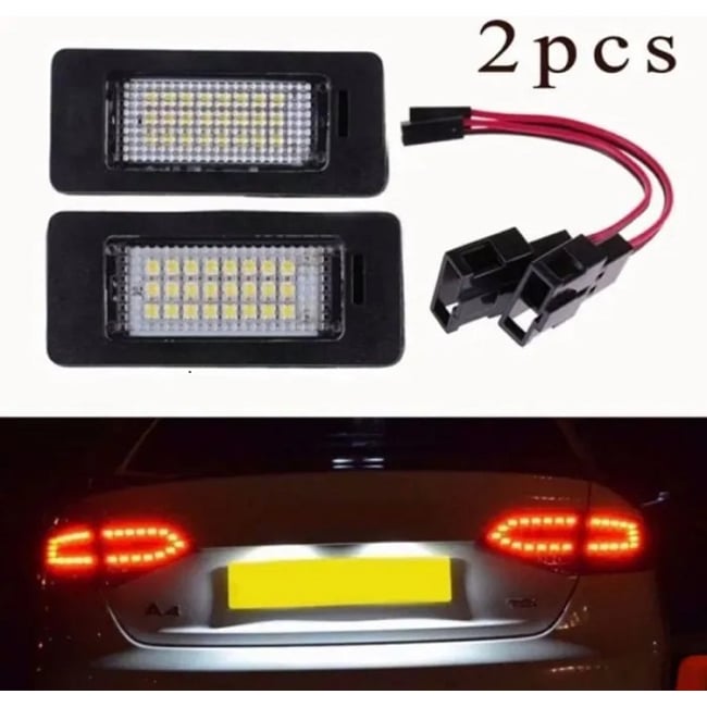 Set 2 lampi numar LED pentru audi tt , q5, a4 b8, s5, a5, canbus