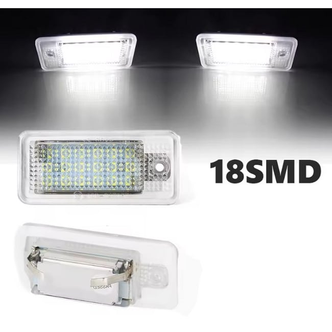 Set 2 lampi numar LED pentru audi a3, s3, a4 b7, s4 b7, rs4 b7, a6 c6, s6 c6, rs6 c6, a8, q7