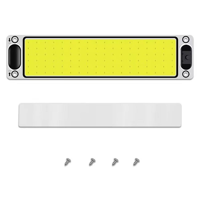 Set 2 lampi plafoniera auto 16W, tensiune 12-80V, buton on/off, lumina alba, 245 X 60 mm, 108 led